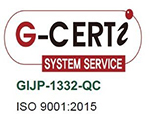 ISO 9001:2015 認証マーク（登録番号 GIJP-1332-QC）